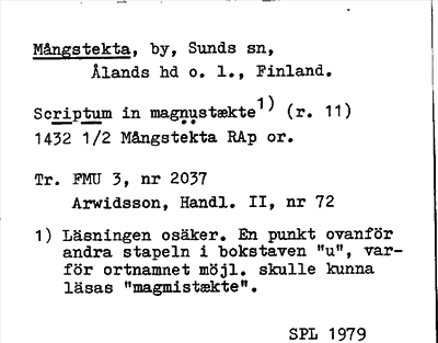 Bild på arkivkortet för arkivposten Mångstekta