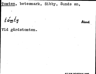 Bild på arkivkortet för arkivposten Tomten