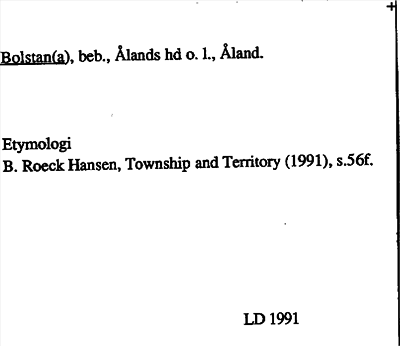 Bild på arkivkortet för arkivposten Bolstan(a)