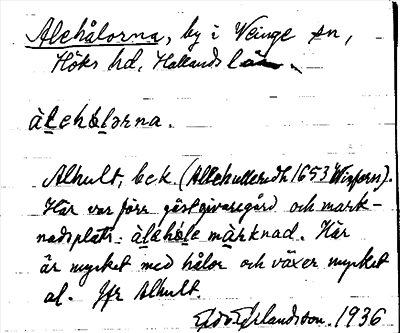 Bild på arkivkortet för arkivposten Alehålorna