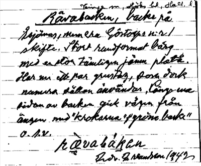 Bild på arkivkortet för arkivposten Rävabacken