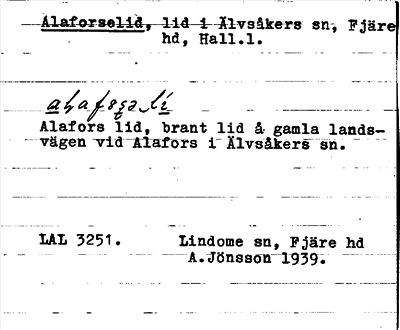 Bild på arkivkortet för arkivposten Alaforselid