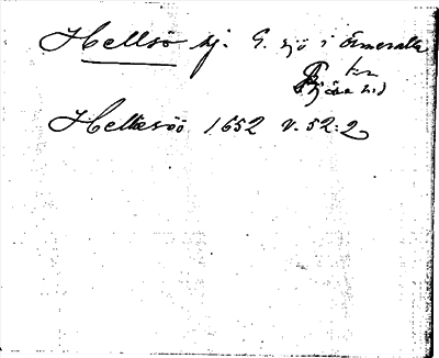 Bild på arkivkortet för arkivposten Hellsö sj.