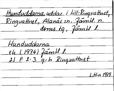 Bild på arkivkortet för arkivposten Hunduddarna