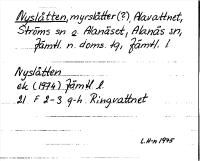 Bild på arkivkortet för arkivposten Nyslåtten