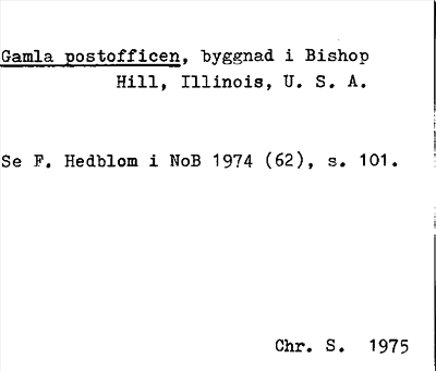 Bild på arkivkortet för arkivposten Gamla postofficen