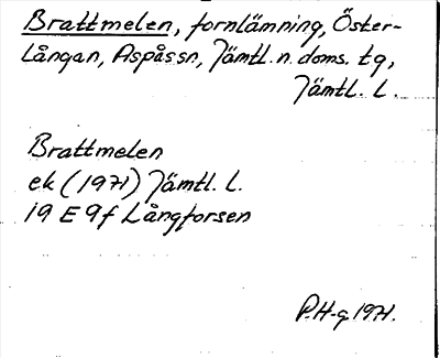Bild på arkivkortet för arkivposten Brattmelen