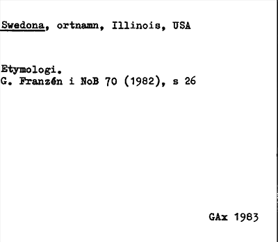 Bild på arkivkortet för arkivposten Swedona