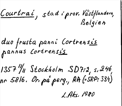 Bild på arkivkortet för arkivposten Courtrai