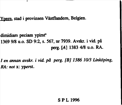 Bild på arkivkortet för arkivposten Ypern