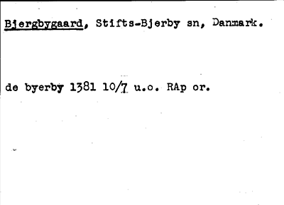 Bild på arkivkortet för arkivposten Bjergbygaard