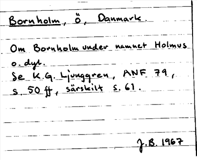 Bild på arkivkortet för arkivposten Bornholm