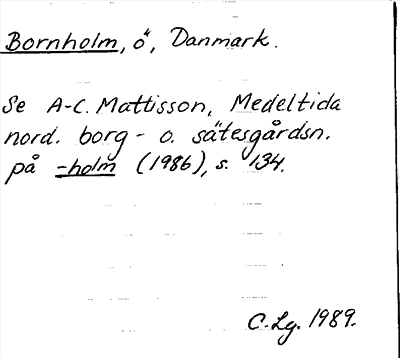 Bild på arkivkortet för arkivposten Bornholm