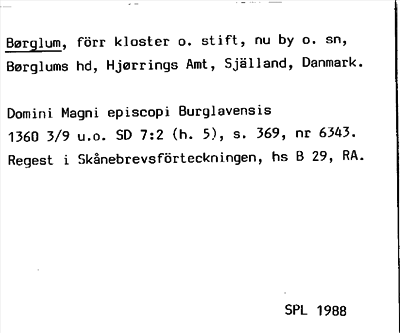 Bild på arkivkortet för arkivposten Børglum