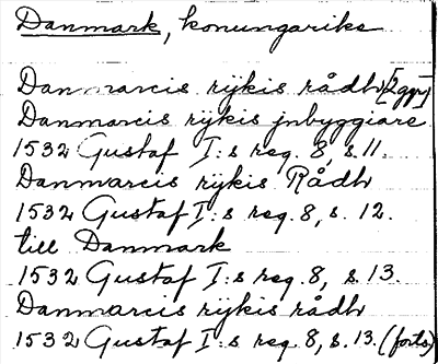 Bild på arkivkortet för arkivposten Danmark