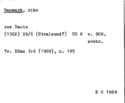 Bild på arkivkortet för arkivposten Danmark