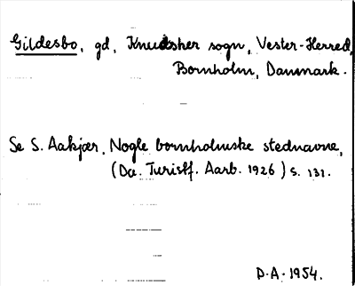 Bild på arkivkortet för arkivposten Gildesbo