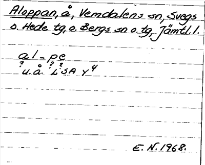 Bild på arkivkortet för arkivposten Aloppan