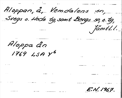 Bild på arkivkortet för arkivposten Aloppan