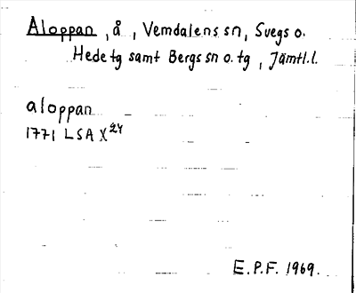 Bild på arkivkortet för arkivposten Aloppan