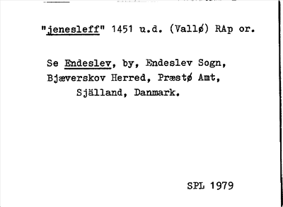 Bild på arkivkortet för arkivposten jenesleff, se Endeslev