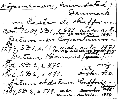Bild på arkivkortet för arkivposten Köpenhamn
