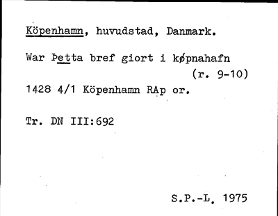 Bild på arkivkortet för arkivposten Köpenhamn