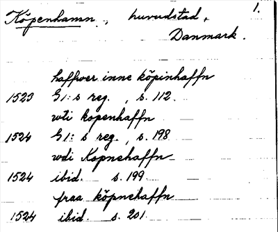 Bild på arkivkortet för arkivposten Köpenhamn