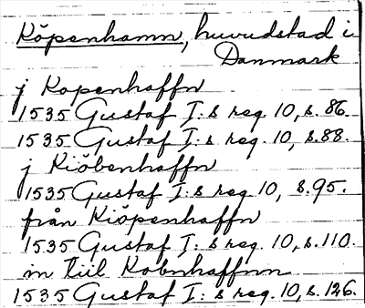 Bild på arkivkortet för arkivposten Köpenhamn