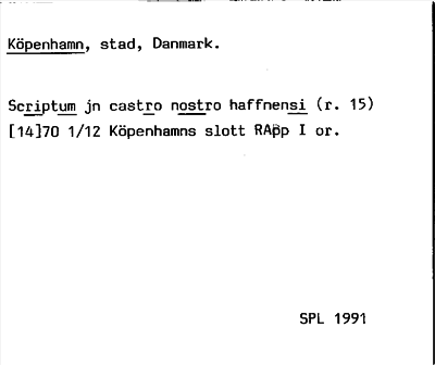 Bild på arkivkortet för arkivposten Köpenhamn