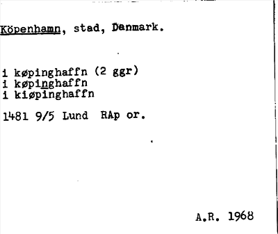 Bild på arkivkortet för arkivposten Köpenhamn