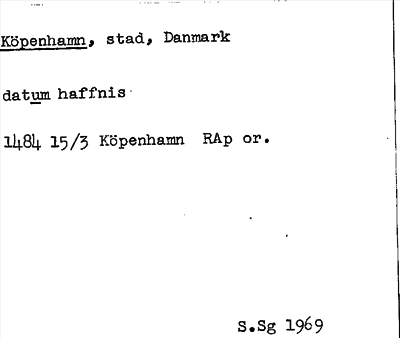 Bild på arkivkortet för arkivposten Köpenhamn