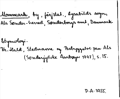 Bild på arkivkortet för arkivposten Mommark