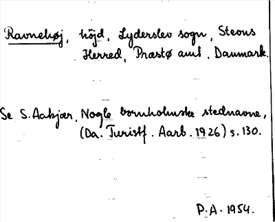 Bild på arkivkortet för arkivposten Ravnehøj
