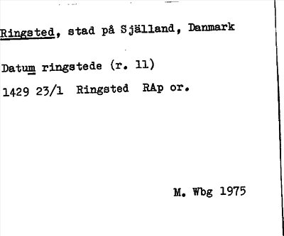Bild på arkivkortet för arkivposten Ringsted