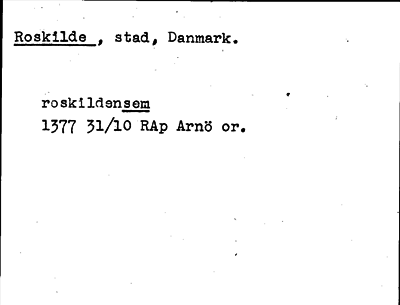 Bild på arkivkortet för arkivposten Roskilde