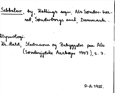 Bild på arkivkortet för arkivposten Sebbelev