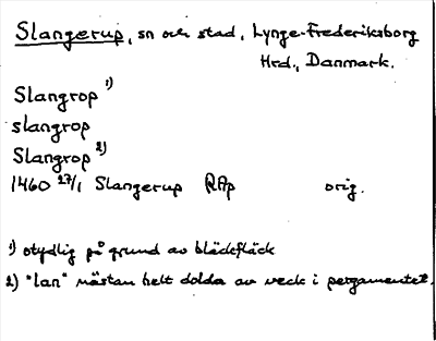 Bild på arkivkortet för arkivposten Slangerup