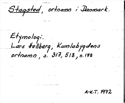 Bild på arkivkortet för arkivposten Stagsted