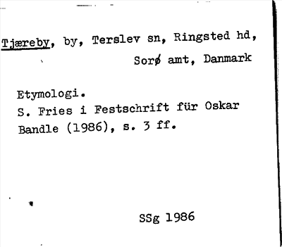 Bild på arkivkortet för arkivposten Tjæreby