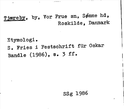 Bild på arkivkortet för arkivposten Tjæreby