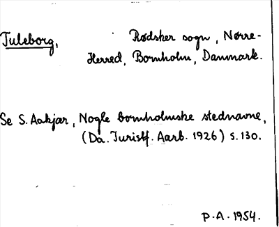 Bild på arkivkortet för arkivposten Tuleborg