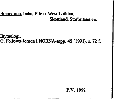 Bild på arkivkortet för arkivposten Bonnytoun