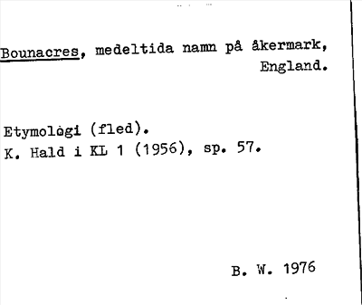 Bild på arkivkortet för arkivposten Bounacres