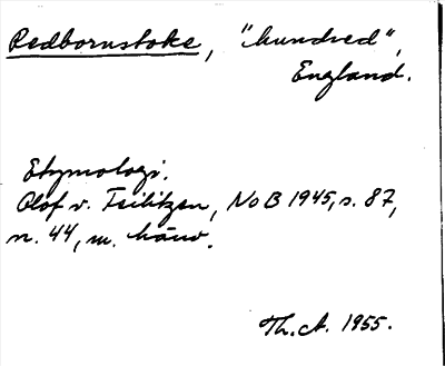 Bild på arkivkortet för arkivposten Redbornstocke