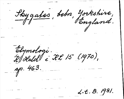 Bild på arkivkortet för arkivposten Skygates