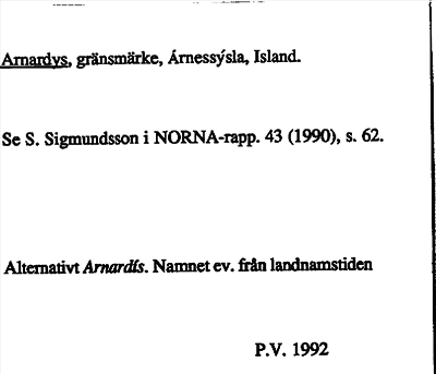 Bild på arkivkortet för arkivposten Arnardys