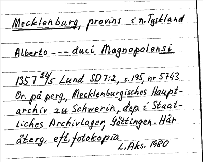 Bild på arkivkortet för arkivposten Mecklenburg