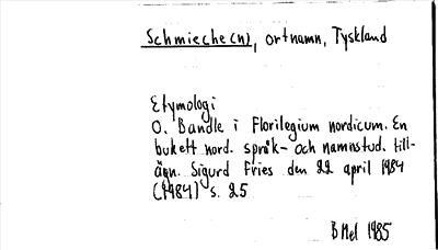 Bild på arkivkortet för arkivposten Schmiechen