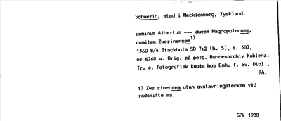 Bild på arkivkortet för arkivposten Schwerin